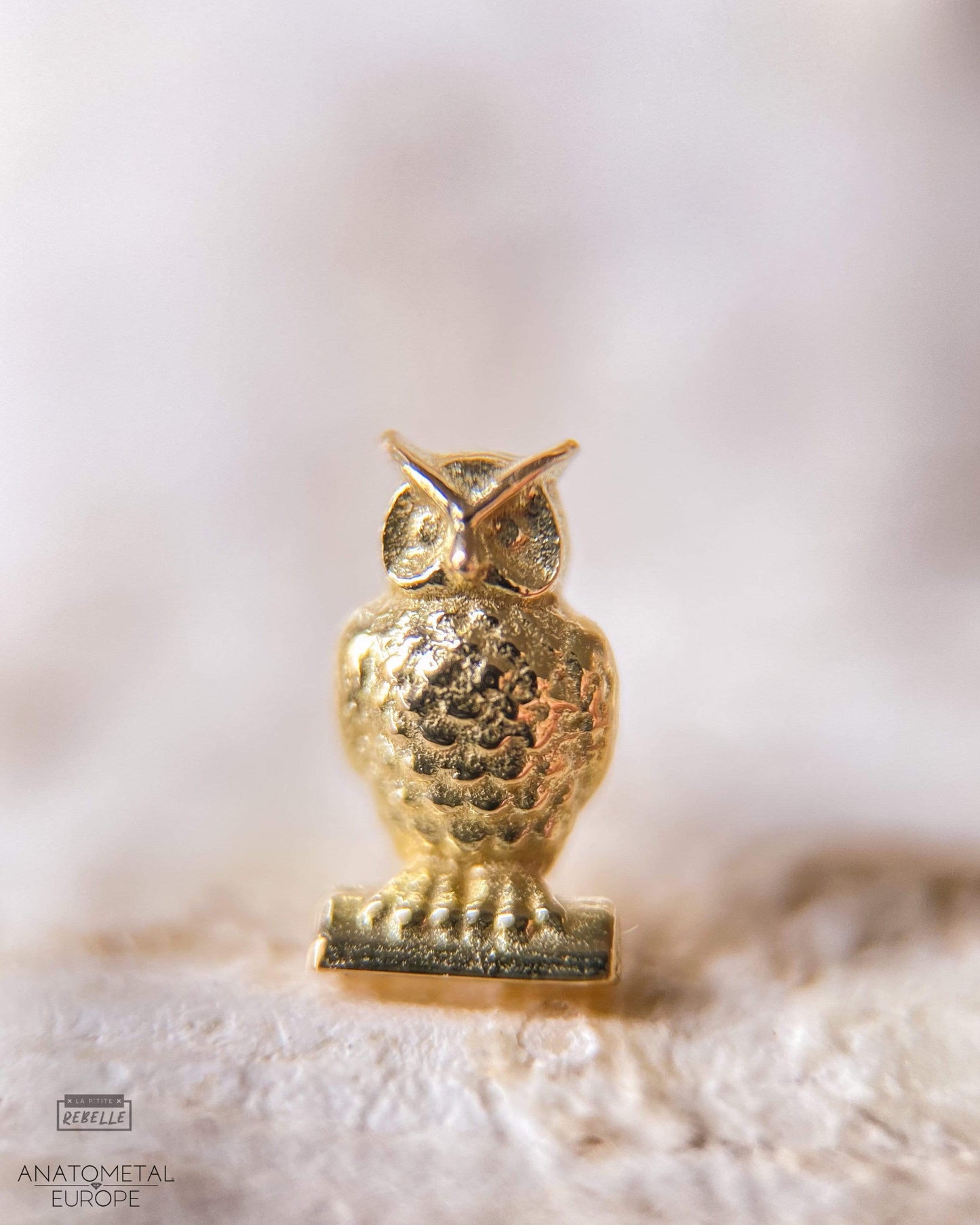 Anatometal Threadless Gold Owl