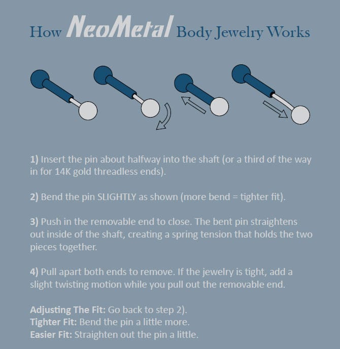 Anatometal Threadless Gold Zia - CZ