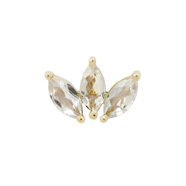 Buddha Jewelry Organics Threadless Gold Moet CZ