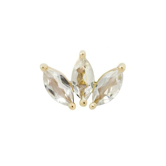 Buddha Jewelry Organics Threadless Gold Moet CZ