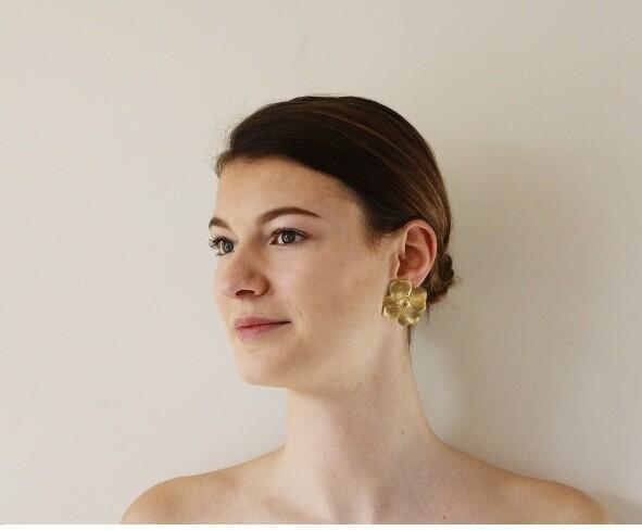 Christine Bekaert Jewelry Earring Large Poppy Stud