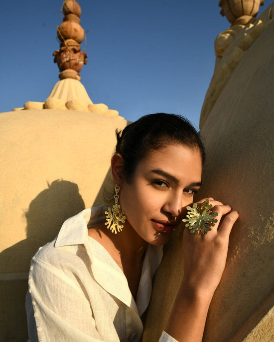 Christine Bekaert Jewelry Earring Ocean Flower