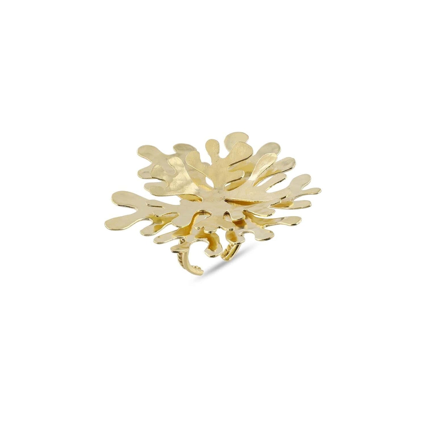 Christine Bekaert Jewelry Ring Coral Flower Ring