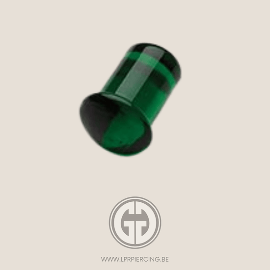 Gorilla Glass Plugs Single Flare Glass Plugs - Emerald