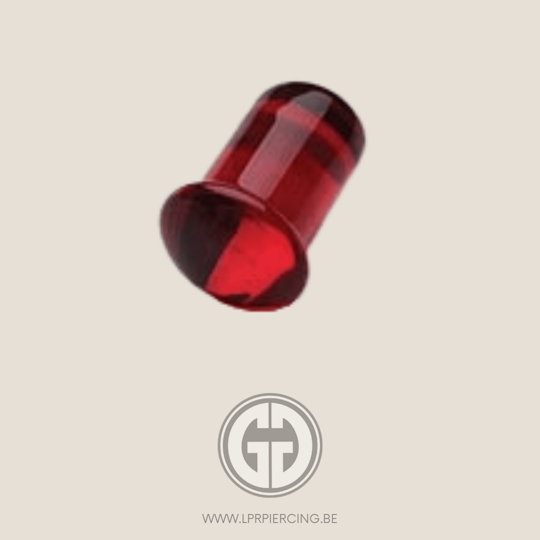 Gorilla Glass Plugs Single Flare Glass Plugs - Ruby