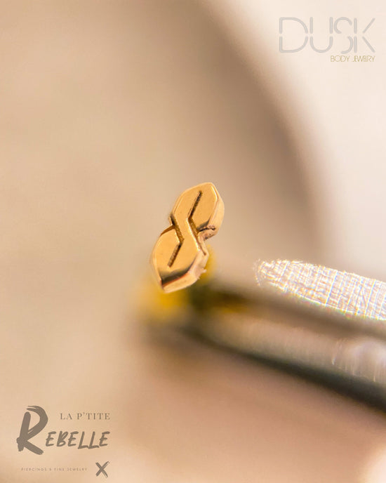 Dusk Body Jewelry Threadless Gold Stussy