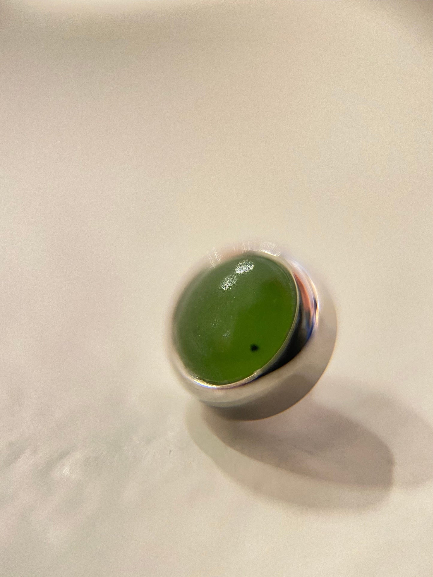 Industrial Strength Threaded Titanium Jade Natural Stone Cabochon (Industrial Strength)