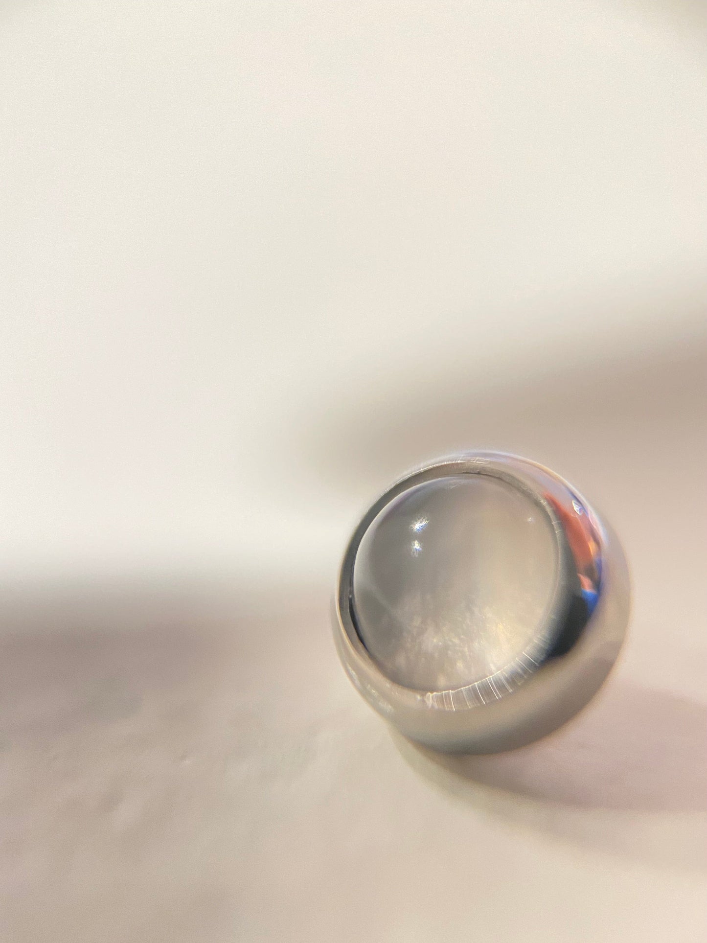 Industrial Strength Threaded Titanium Moonstone Natural Stone Cabochon (Industrial Strength)