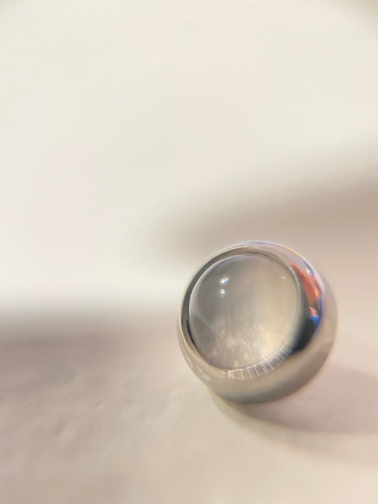 Load image into Gallery viewer, Industrial Strength Threaded Titanium Moonstone Natural Stone Cabochon (Industrial Strength)
