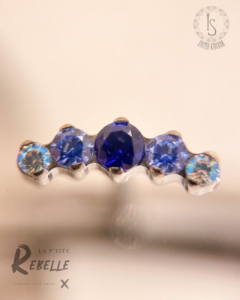Industrial Strength Threaded Titanium Prium - Sapphire & Arctic Blue