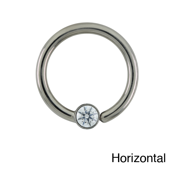 Le Roi Titanium Ring Fixed Bezel Ring (Forward Facing)