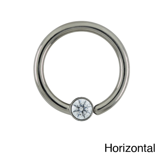 Le Roi Titanium Ring Fixed Bezel Ring (Forward Facing)