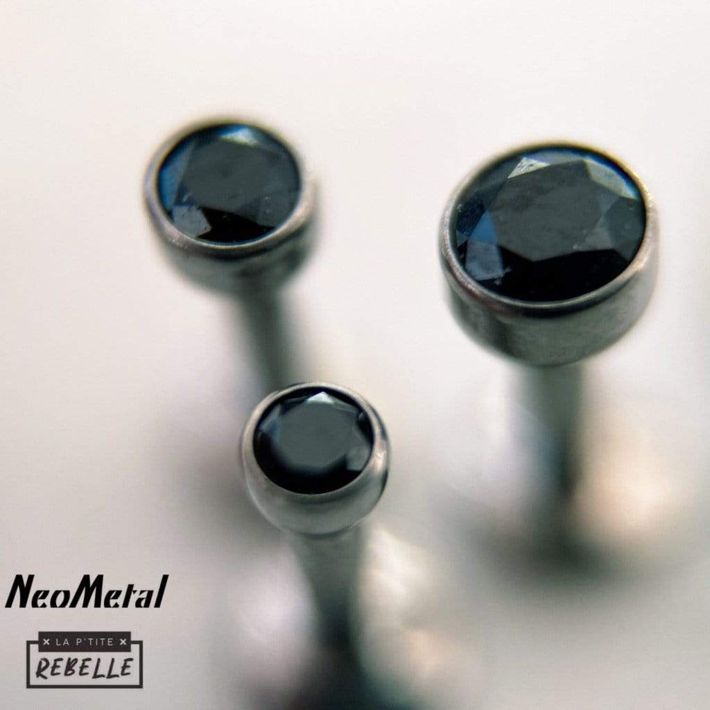 NeoMetal Threadless Titanium Bezel Set - Black (threadless Neometal)