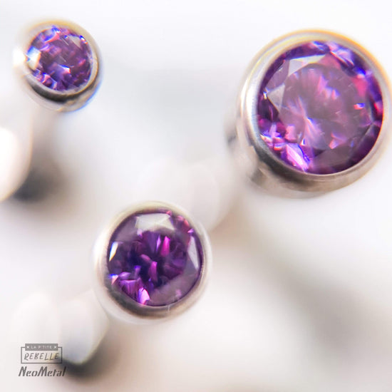 NeoMetal Threadless Titanium Bezel Set - Fancy Purple (Neometal)