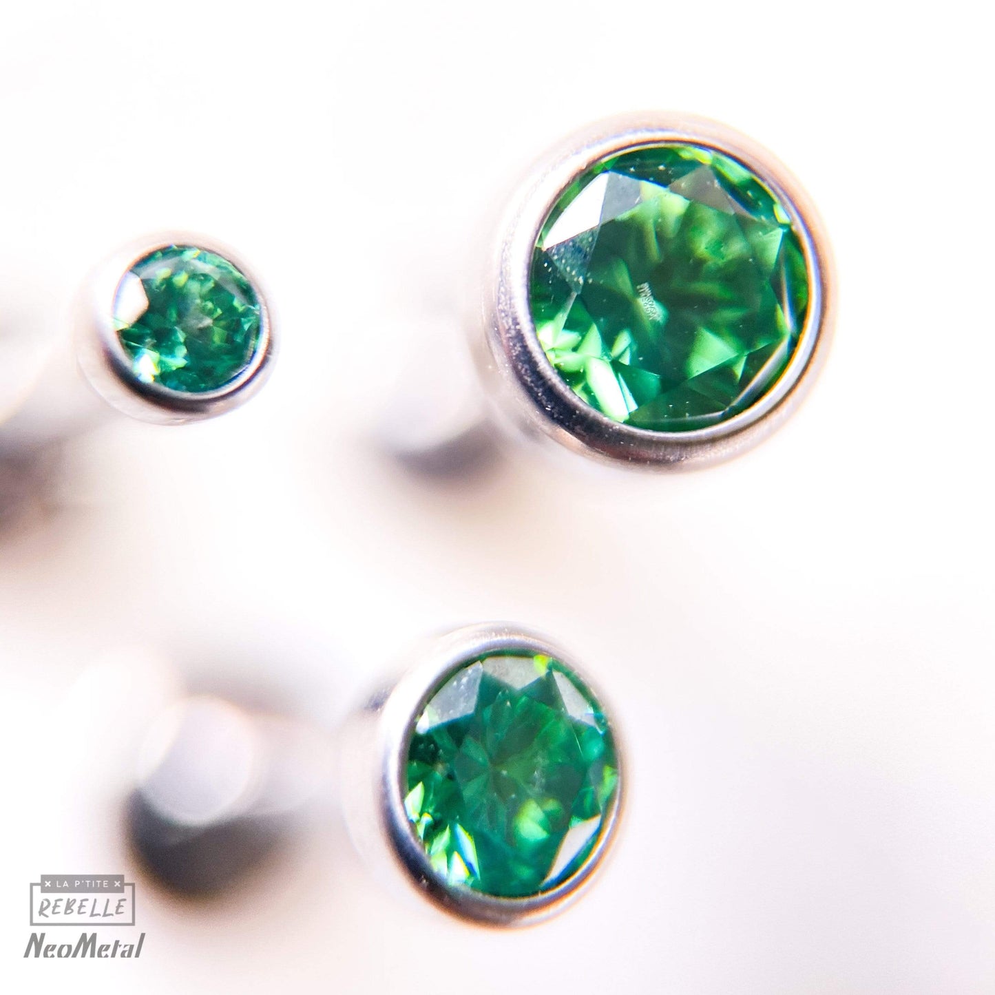 NeoMetal Threadless Titanium Bezel Set - Green (Neometal)