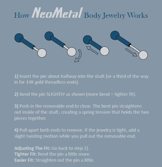 NeoMetal Threadless Titanium Bezel Set - London Blue (Neometal)