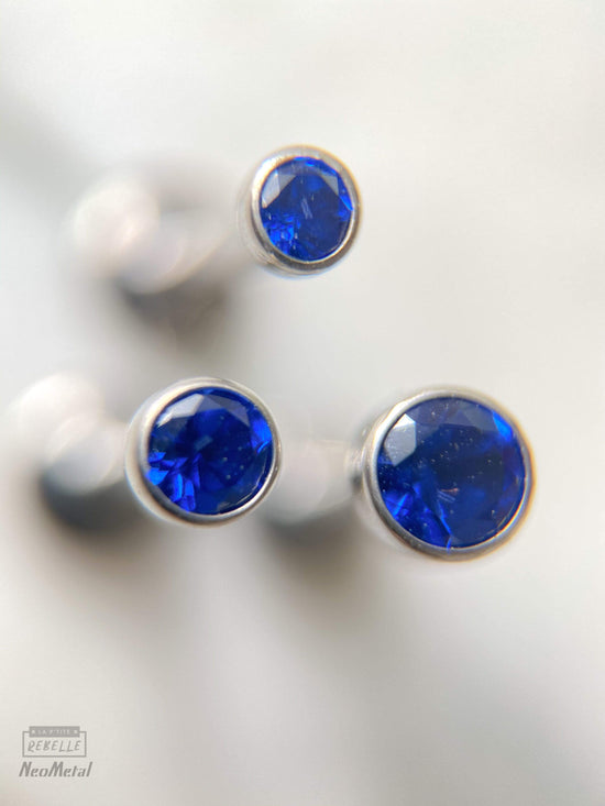 NeoMetal Threadless Titanium Bezel Set - Sapphire Blue (Neometal)