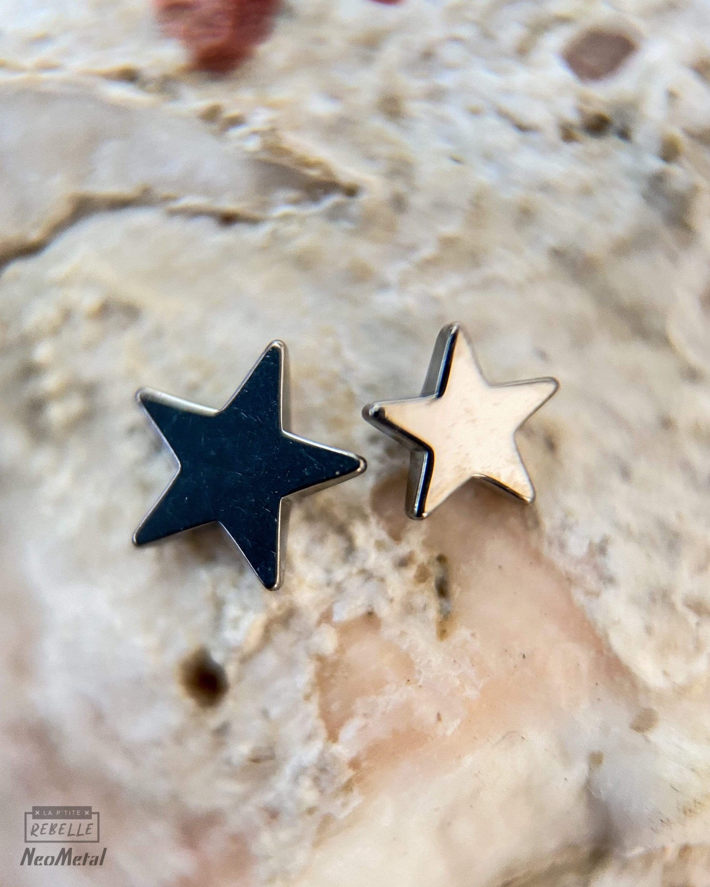 NeoMetal Threadless Titanium Star end