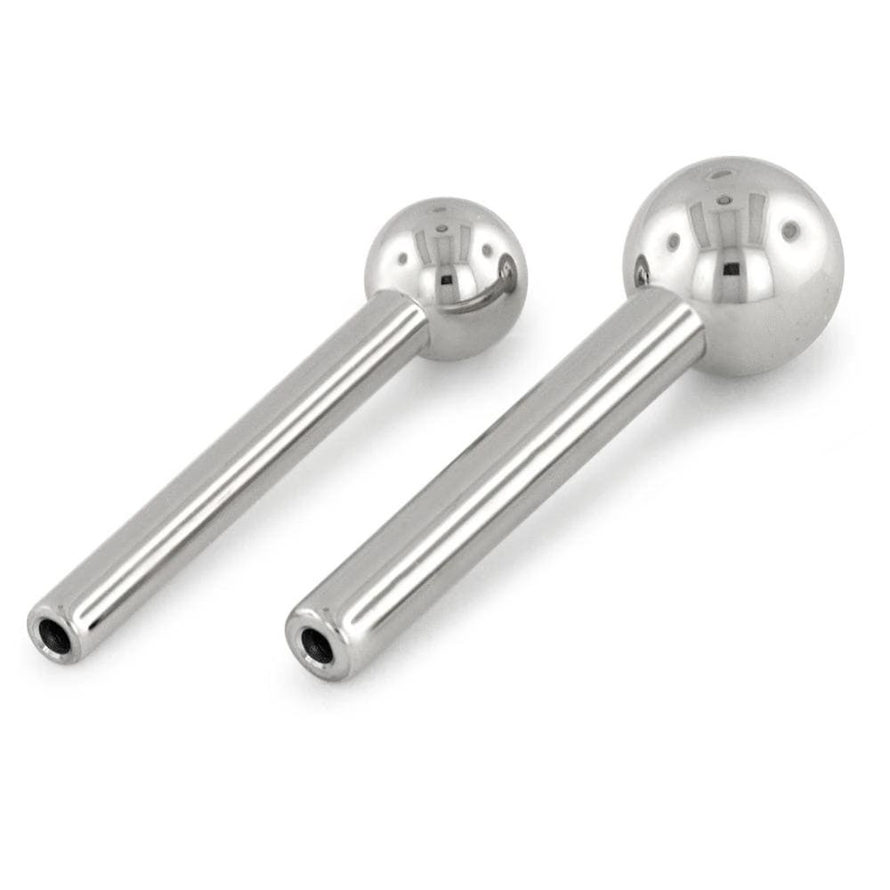 Laad afbeelding in Galerijviewer, NeoMetal Threadless Titanium Threadless Barbell 1.2mm (with 1 fixed ball)
