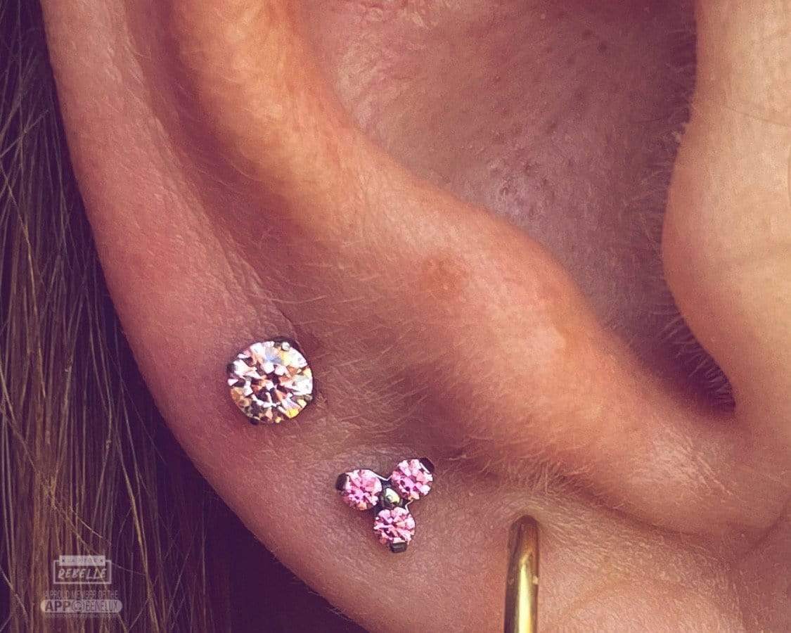 NeoMetal Threadless Titanium Trinity - Pink