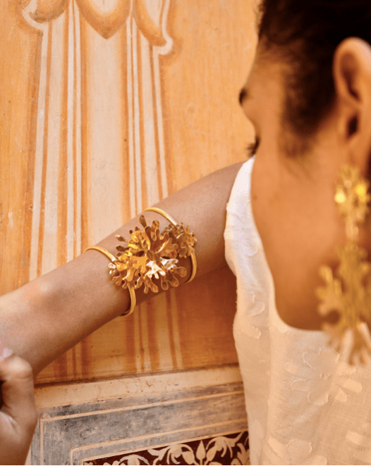 Christine Bekaert Jewelry Bracelets Coral Flower Cuff